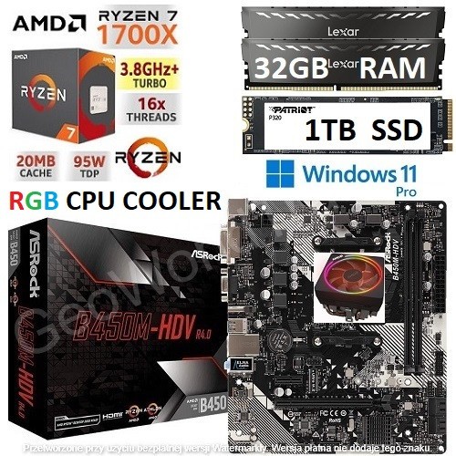 Amd ryzen 1700x - 7, 32gb
