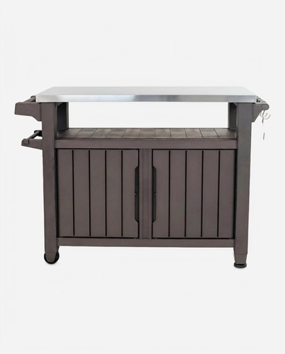 Outdoor rolling table cart - table, for
