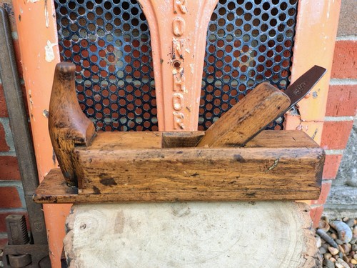 Vintage wooden hand plane - hand,