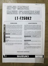 SUZUKI LT-F250K2 ASSEMBLY MANUAL SET UP CABLE ROUTING OZARK LT-F250 ATV 250 LT