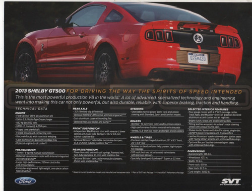 Svt 2013 ford mustang - ford,