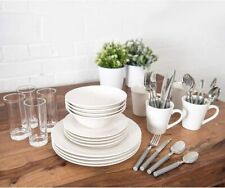 Sabichi 36pc Day to Day White Dinner Set - Microwave & Dishwasher Safe