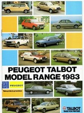 Peugeot Talbot Range 1982-1983 UK Market Brochure Samba, Horizon, Alpine, Tagora
