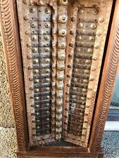 ANTIQUE INDIAN WOODEN METAL  DECORATED OUTDOOR/INDOORSHUTTERS W/FRAME C19th