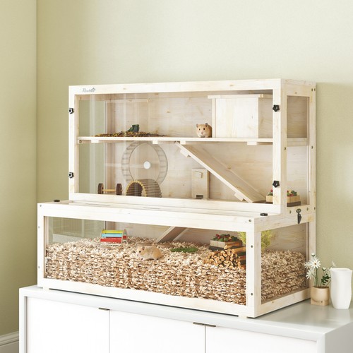 Wooden hamster cage tier - hamster, cage,