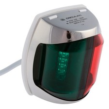 LED Navigation Light Stainless Steel BICOLOUR GREEN RED Yacht Sailing  NAVSPHBIC