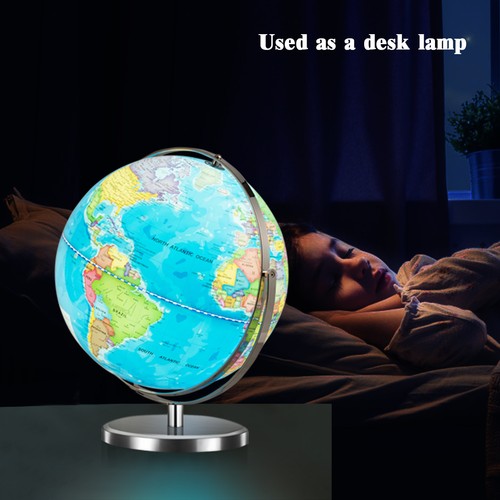 Illuminated world globe - illuminated,