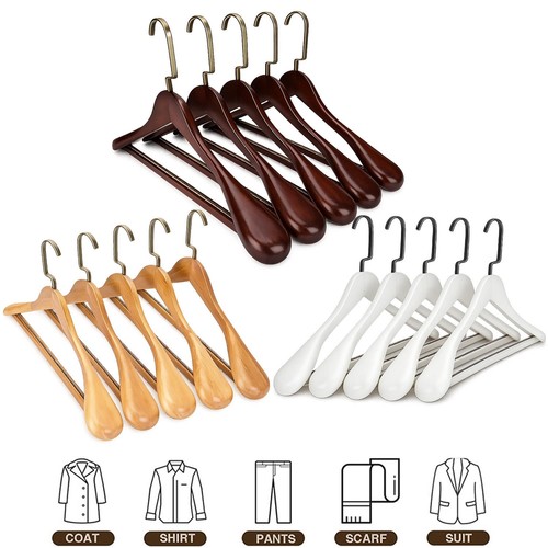 Wooden coat hangers wide - wooden,