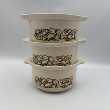 3 x Kiln Craft Bramble Design, Soup Bowl, Pie Pot, Crumble Dish 70s Vintage
