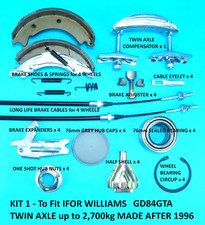 Brake Shoes, Cables, Bearings & Service Kit for GD84GTA IFOR WILLIAMS Trailer