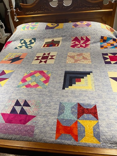Patchwork quilt throw hand - , throw-hand
