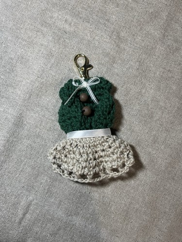 Handmade knitted key ring - handmade,