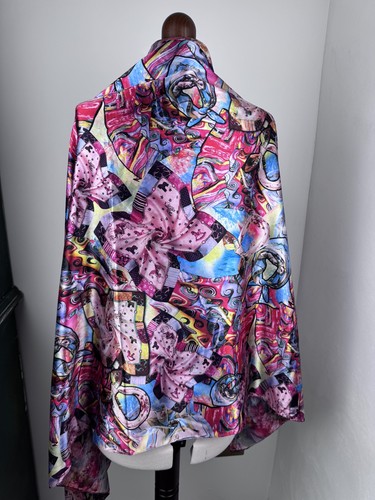 Reversible silky scarf - scarf, pink