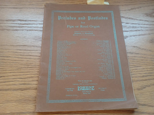 Preludes and postludes for - preludes,
