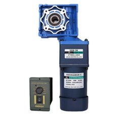 AC 220V 60W Two Stage Worm Gear Reducer Gearbox Electric Motor 0.1RPM to 5RPM 