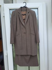 Authentic Clothing Company Ladies Formal 2 Piece Skirt Suit - Light Brown- UK 14