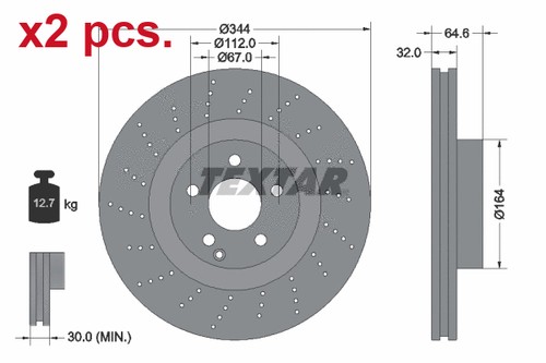 Pcs front brake - pcs, disc