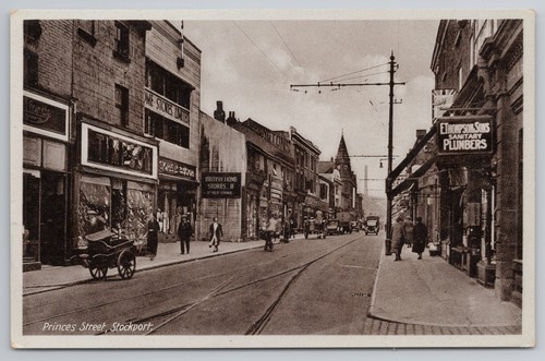 Rppc princes street stockport - rppc,
