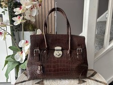 Lovely Italian Leather Croc print  Handbag Over Shoulder bag