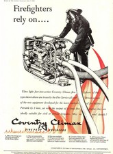 Original 1958 Advert for COVENTRY CLIMAX Fire-Fighting Pumps #2 Vintage Print Ad