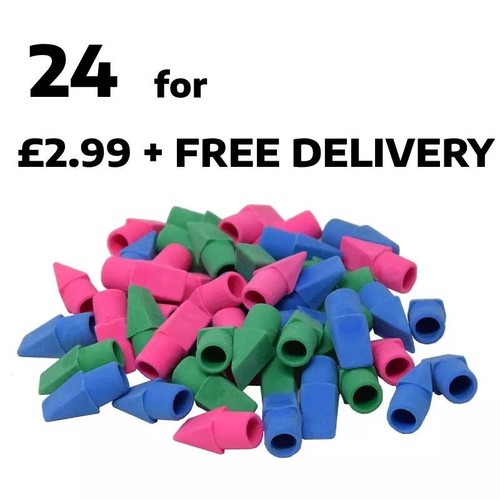 Pencil top erasers - 24,