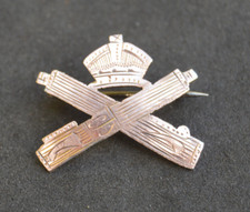 WW1 Machine Gun Corps Sterling Silver gold fronted sweetheart lapel badge brooch