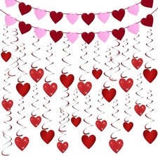 Happy Valentines Day Heart Banners Danglers Romantic Wedding Proposal decoration