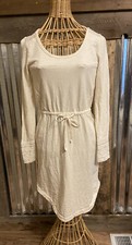 Lucy & Laurel Boutique Dress XS Lace Insets Cinch Waist Cotton Beachy Minimalist