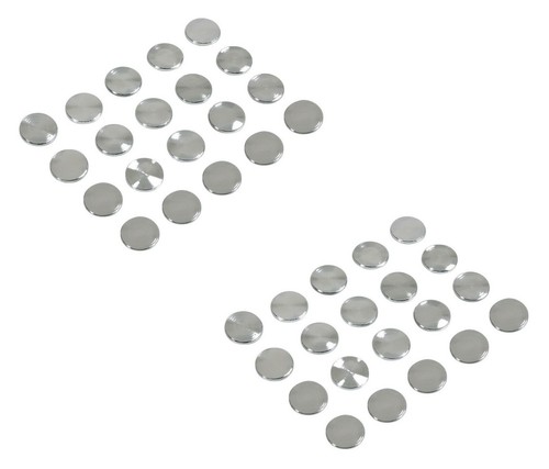 Chrome screw cap hole covers - chrome,