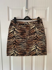 Topshop Tall Tiger Print Skirt 12