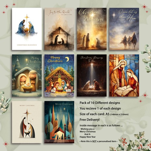 Pack christmas cards - pack, 10
