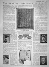 Old Antique Print 1910 Carriage Rug Bedford Cord Daly Armbruster Ski-Ing 20th