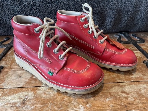 Kickers women red leather - women's,