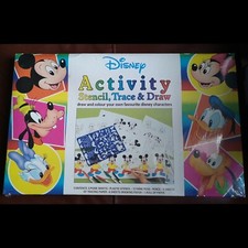 Sealed Vintage Disney Activity Stencil Trace & Draw Set Craft Fun Christmas Gift