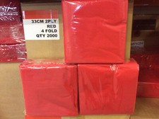 Box Of 2000 x  Red Napkins