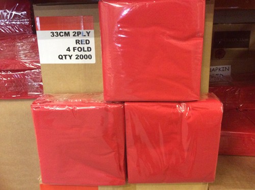 Box 2000 red napkins - ,