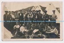 C006895 Group Photo of Men. Camp. Tents. Military. 1913