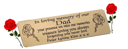 Personalised memorial bench - memorial,