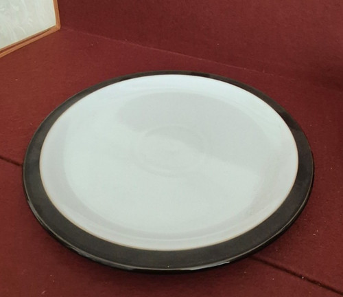 Denby jet black dinner - black, plate