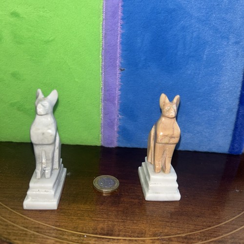 Pair vintage egyptian bastet - egyptian,