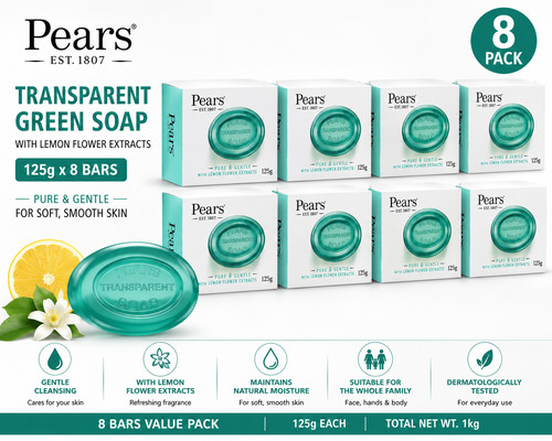 Pears transparent green soap - pears,