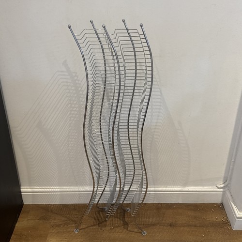 Vintage metal wavy silver cd - vintage,