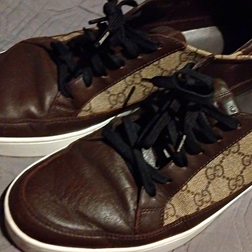 Gucci men brown beige low - gucci,