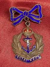 WW1/2 Silver Enamel RN Royal