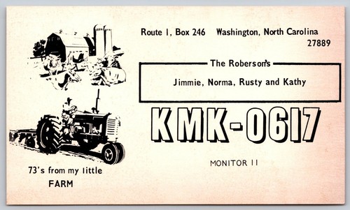 Vintage 1970s radio qsl - vintage,
