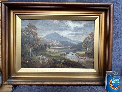 Large fine quality antique oil - large,
