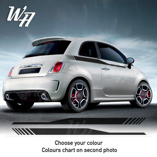 Black side stripes - for, fiat