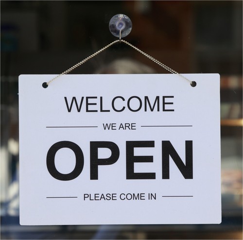 Open closed shop - open, or