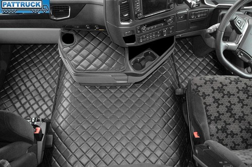 Eco leather floor mats set - leather,