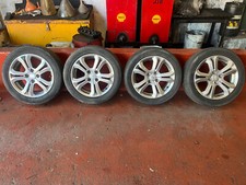 PEUGEOT 208 2015 SET OF 16"  4 STUD 5 TWIN SPOKE ALLOY WHEELS & TYRES 195/55R16